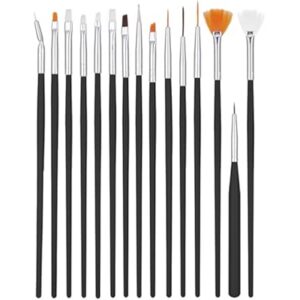 xinzistar 15 pieces nail brushes gel reconstruction brush for acrylic nail art design painting tool